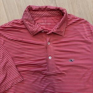 Vineyard Vines Performance Polo Shirt Mens Small Striped Golf Preppy